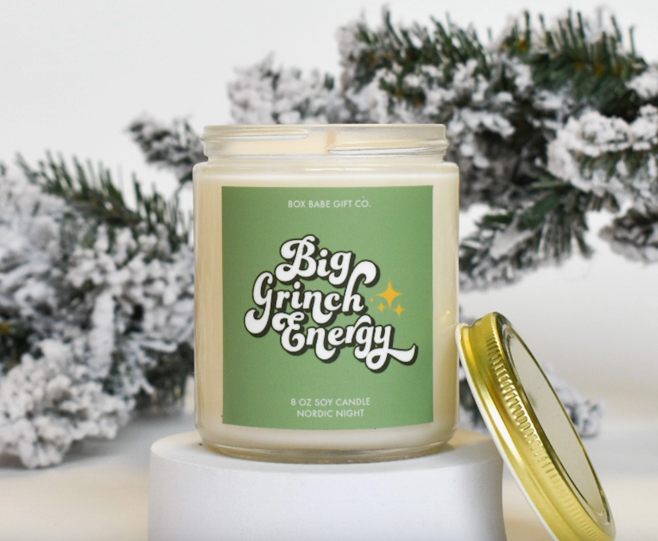 Big Grinch Energy Candle