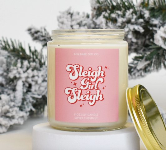 Sleigh Girl Sleigh Candle